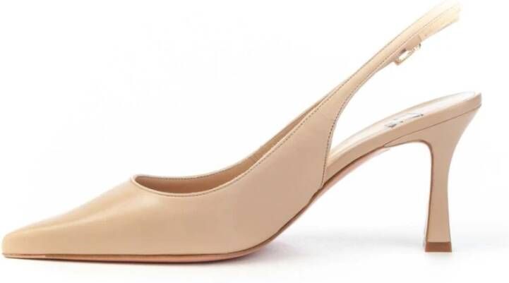 Roberto Festa Nappa Slingback Frans Tacco 70mm Beige Dames