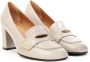 Roberto Festa Bloemenleren Moccasin Hakken Beige Dames - Thumbnail 2