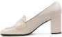 Roberto Festa Bloemenleren Moccasin Hakken Beige Dames - Thumbnail 4