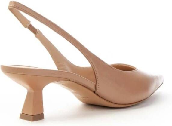 Roberto Festa Elegante puntige slingback sandaal Beige Dames