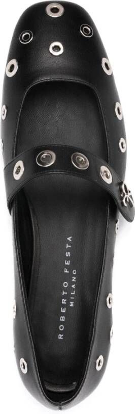 Roberto Festa Rock Black Nappa Ballet Flats Black Dames