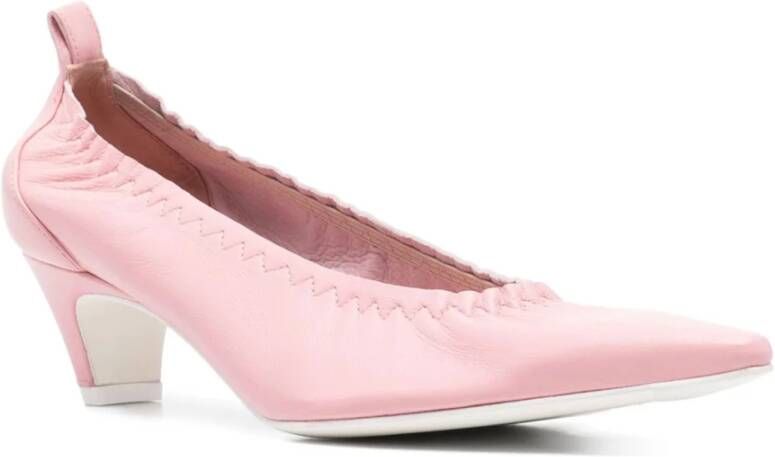 Roberto Festa Roze Leren Iris Pumps 50mm Hak Pink Dames