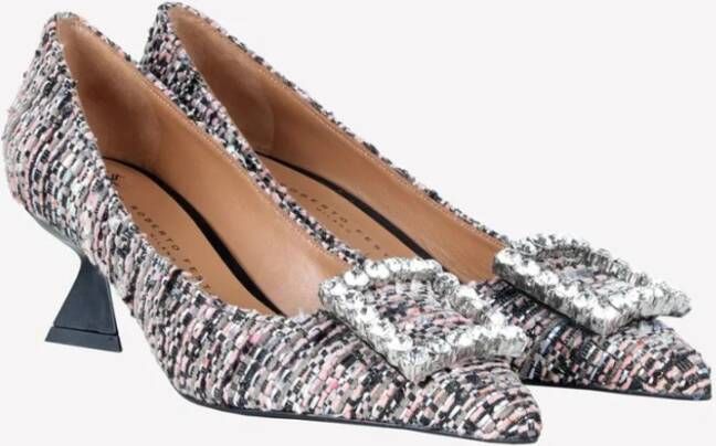 Roberto Festa Roze Tweed Decolté Feestschoenen Pink Dames