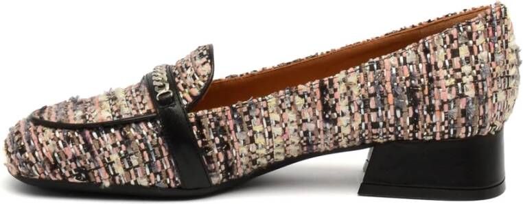 Roberto Festa Roze Tweed Loafer Schoen Multicolor Dames