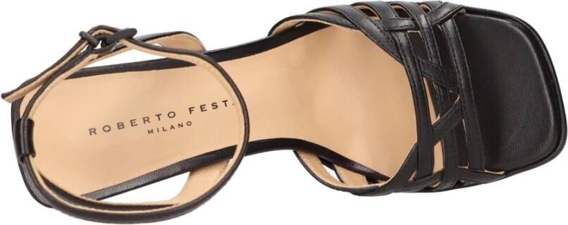 Roberto Festa Sandalen Zwart Black Dames