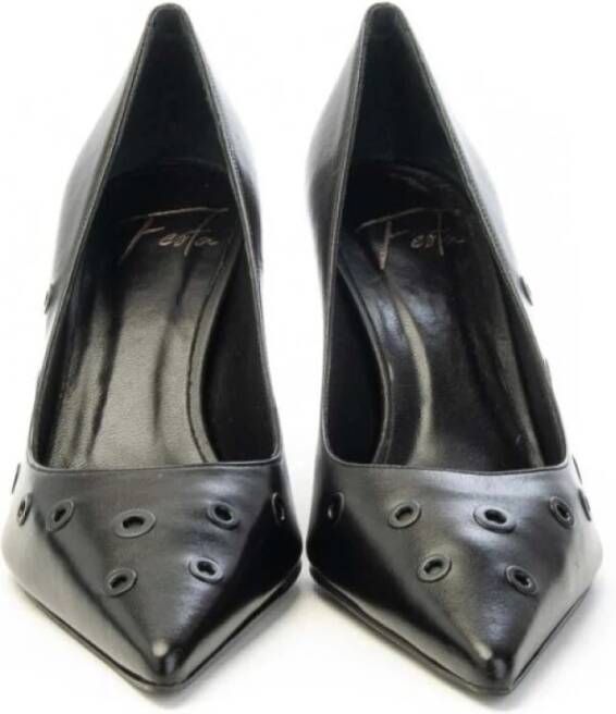 Roberto Festa Studded Leather Pumps Black Dames