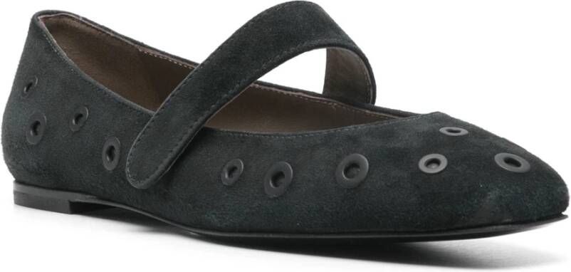 Roberto Festa Suede Ballet Flats Gray Dames