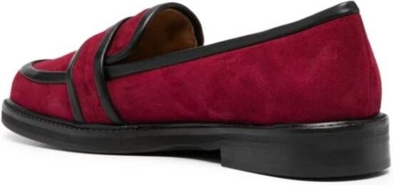 Roberto Festa Suede Loafers Red Dames