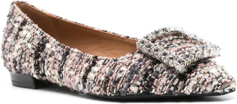 Roberto Festa Tweed ballerina's met juweelversiering Multicolor Dames