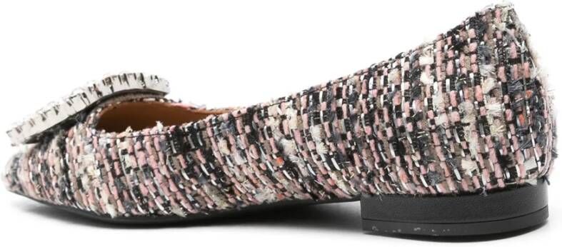 Roberto Festa Tweed ballerina's met juweelversiering Multicolor Dames