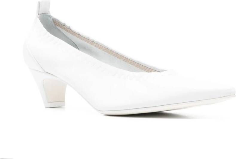 Roberto Festa Witte Leren Iris Pumps 50mm Hak White Dames