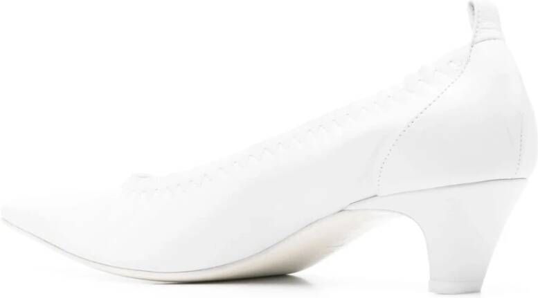 Roberto Festa Witte Leren Iris Pumps 50mm Hak White Dames