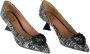 Roberto Festa Witte Tweed Hak Pumps met Hartjuweel Black Dames - Thumbnail 3