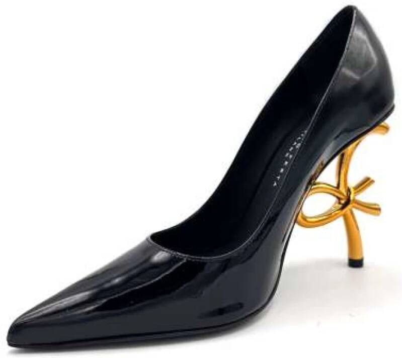 Roberto Festa Zwarte Lakbeeldhouwhak Pumps Black Dames