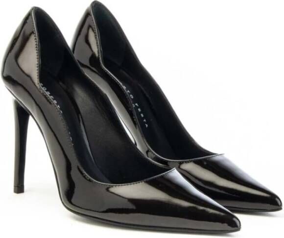 Roberto Festa Zwarte lakleren hoge hakken pumps Black Dames