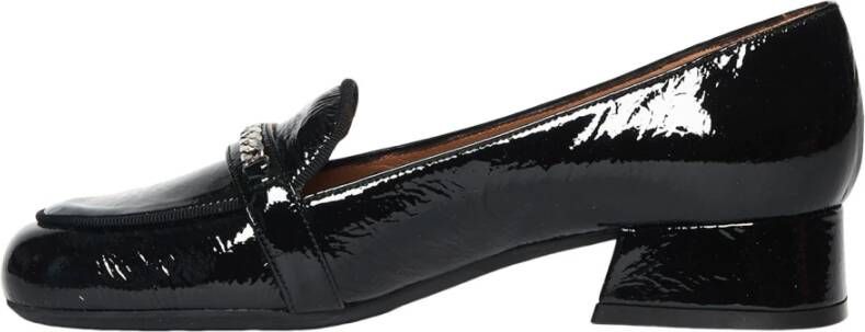 Roberto Festa Zwarte lakleren mocassin Black Dames