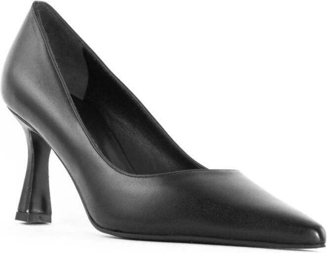 Roberto Festa Zwarte Leren Kate Puntige Hak Pumps Black Dames