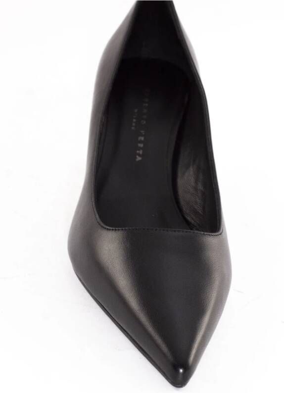 Roberto Festa Zwarte Leren Pumps met Puntige Neus Black Dames