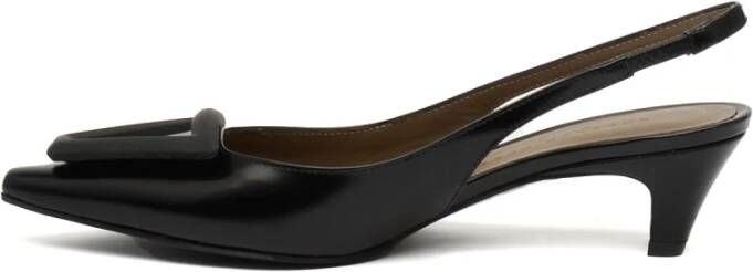 Roberto Festa Zwarte Leren Slingback Dorien Schoenen Black Dames