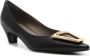 Roberto Festa Zwarte Moon Pumps met Gouden Logo Black Dames - Thumbnail 2