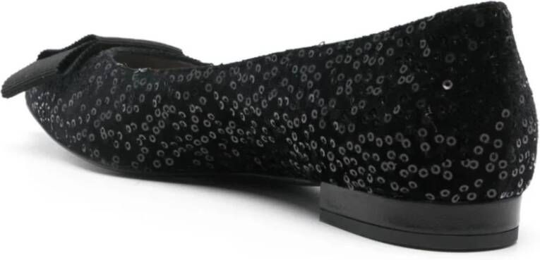 Roberto Festa Zwarte Paillet Ballet Flats Black Dames