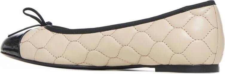 Roberto Festa Zwarte Patent Ballet Flats Beige Dames