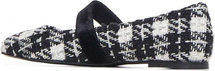 Roberto Festa Zwarte platte schoenen fluweel Giove Black Dames