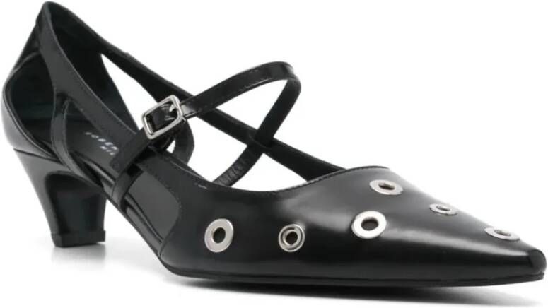 Roberto Festa Zwarte Punk Pumps met Metalen Details Black Dames