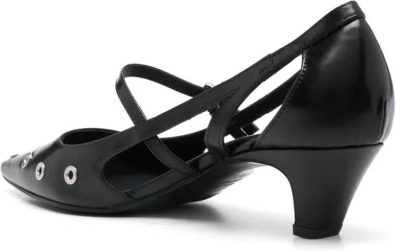 Roberto Festa Zwarte Punk Pumps met Metalen Details Black Dames