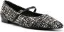 Roberto Festa Zwarte Tweed Ballet Flats Gesp-Strap Black Dames - Thumbnail 2