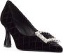 Roberto Festa Zwarte Velvet Lilly Pumps met Edelstenen Black Dames - Thumbnail 2