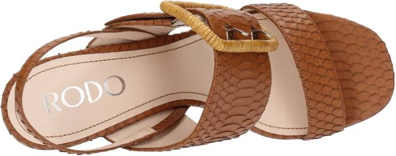 Rodo Sandalen Bruin Brown Dames