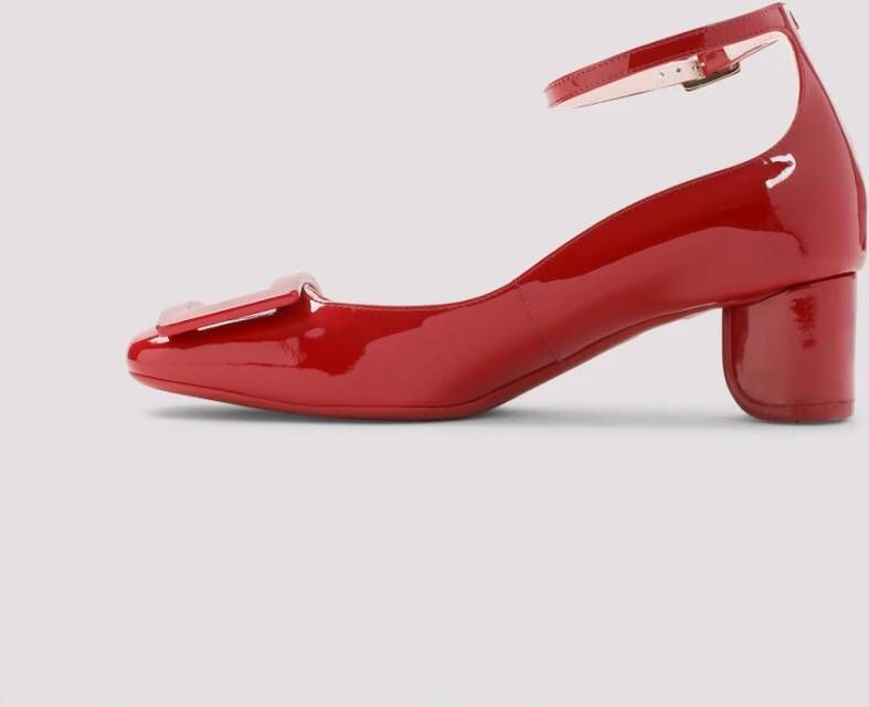 Roger Vivier Gelakte enkelband in donkerrood Red Dames