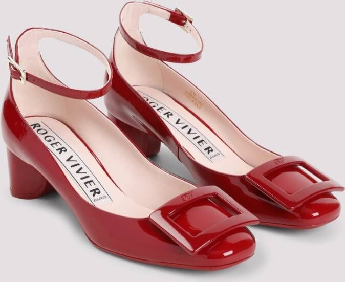 Roger Vivier Gelakte enkelband in donkerrood Red Dames