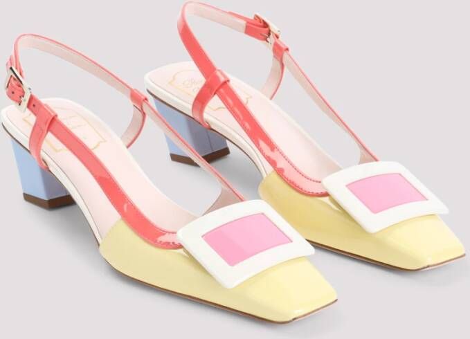 Roger Vivier Gelakte gesp slingback hakken Multicolor Dames