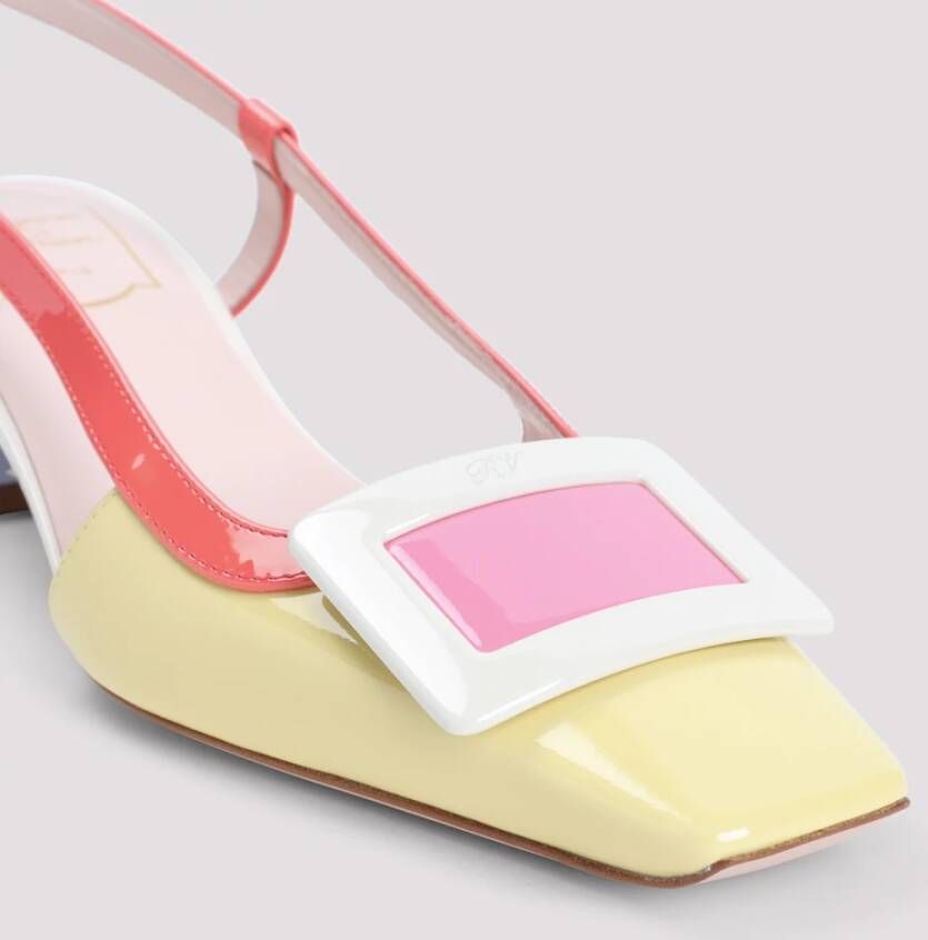 Roger Vivier Gelakte gesp slingback hakken Multicolor Dames