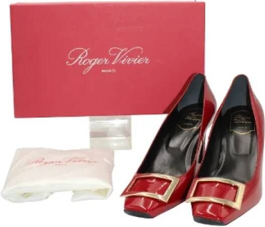 Roger Vivier Leather heels Red Dames