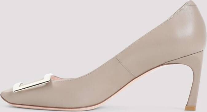 Roger Vivier Nude & Neutrale Leren Pumps Gray Dames