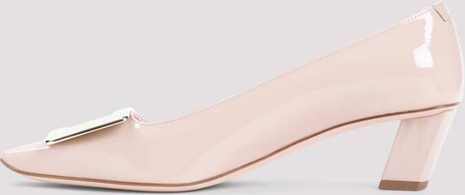 Roger Vivier Nude Leren Pumps Elegante Stijl Pink Dames