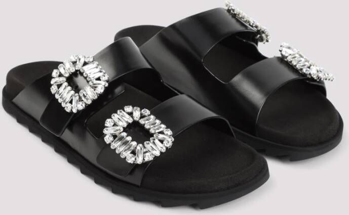 Roger Vivier Strass Buckle Sandalen Black Dames