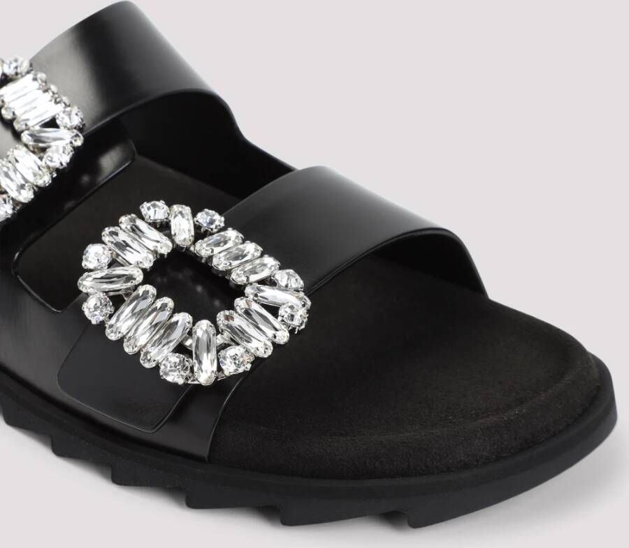 Roger Vivier Strass Buckle Sandalen Black Dames