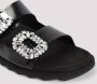 Roger Vivier Strass Buckle Sandalen Black Dames - Thumbnail 4