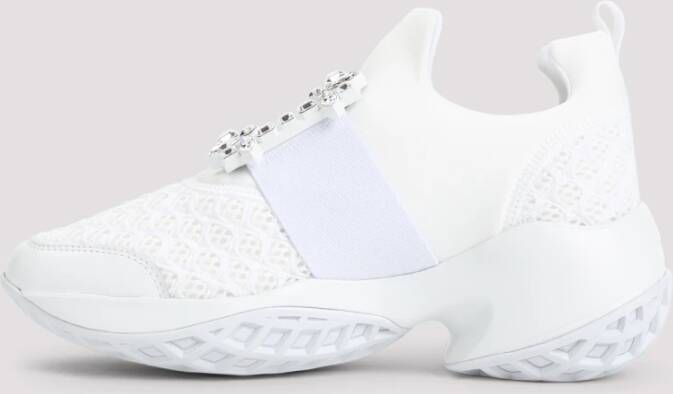 Roger Vivier Strass Gesp Sneakers White Dames