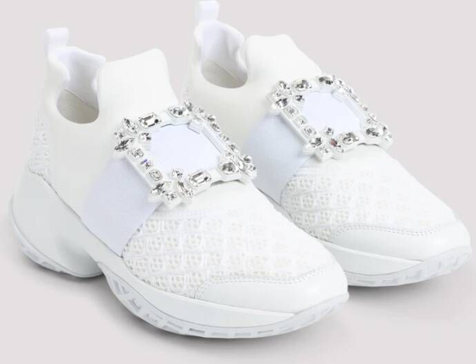 Roger Vivier Strass Gesp Sneakers White Dames