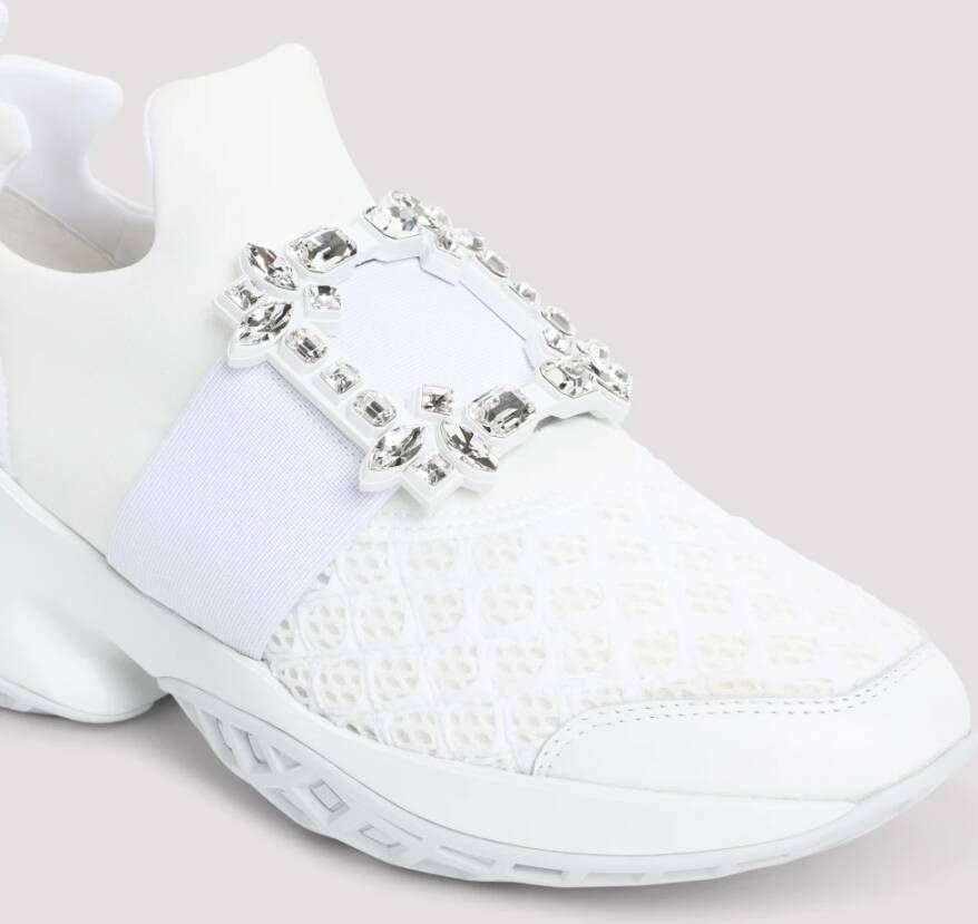 Roger Vivier Strass Gesp Sneakers White Dames