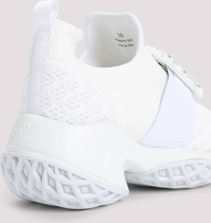 Roger Vivier Strass Gesp Sneakers White Dames