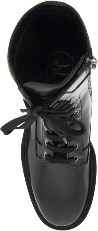 Roger Vivier Veterlaarzen met metalen gesp Black Dames