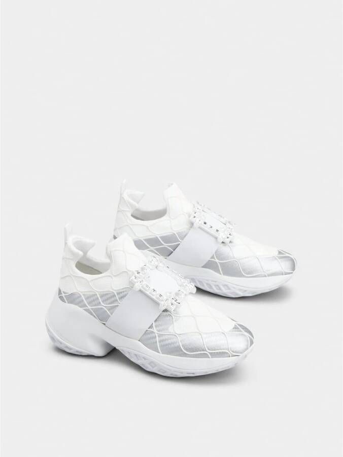 Roger Vivier Strass Sneaker Verhoog Je Stijl White Dames