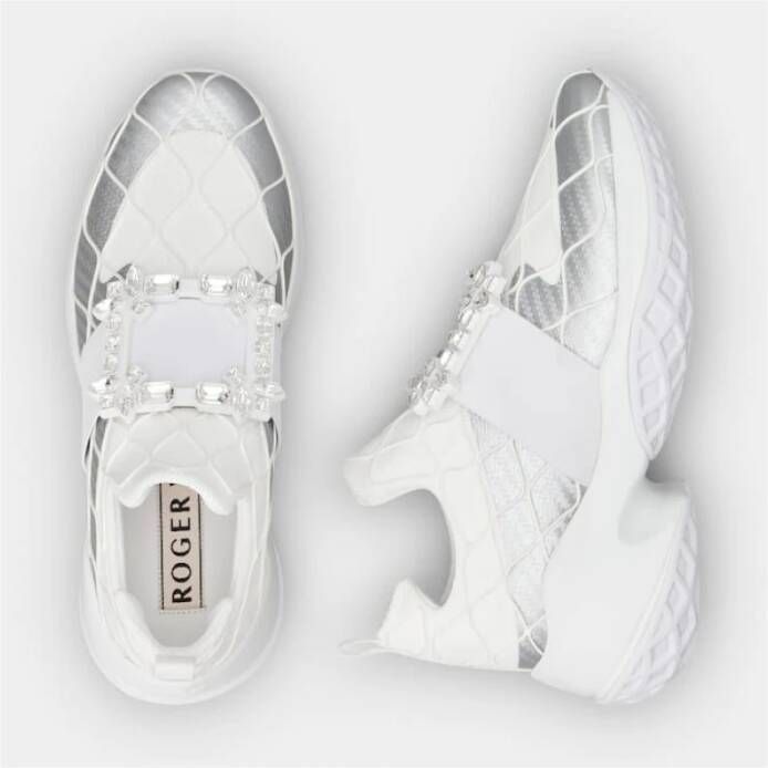 Roger Vivier Strass Sneaker Verhoog Je Stijl White Dames