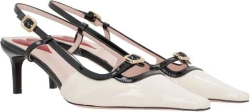 Roger Vivier Witte Lakleren Slingback Hakken White Dames